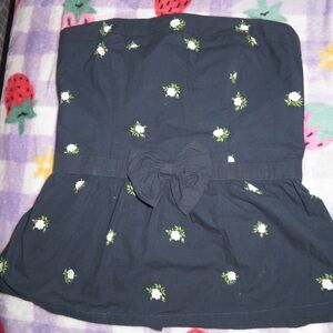 Abercrombie & Fitch Navy Floral A-Line Top